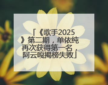 《歌手2025》第二期，单依纯再次获得第一名，阿云嘎揭榜失败