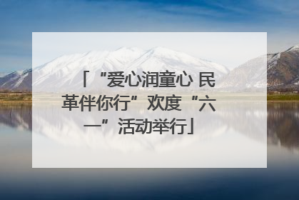 “爱心润童心 民革伴你行”欢度“六一”活动举行