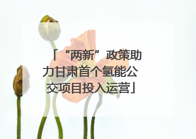 “两新”政策助力甘肃首个氢能公交项目投入运营