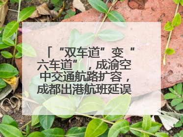 “双车道”变“六车道”，成渝空中交通航路扩容，成都出港航班延误或减少