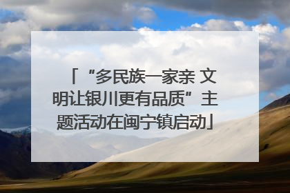 “多民族一家亲 文明让银川更有品质”主题活动在闽宁镇启动