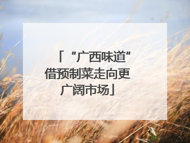 “广西味道”借预制菜走向更广阔市场