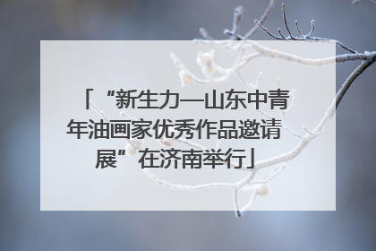 “新生力—山东中青年油画家优秀作品邀请展”在济南举行