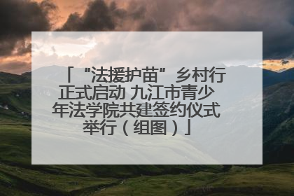 “法援护苗”乡村行正式启动 九江市青少年法学院共建签约仪式举行（组图）