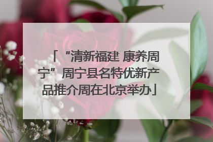 “清新福建 康养周宁”周宁县名特优新产品推介周在北京举办