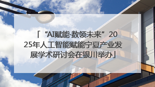 “AI赋能·数领未来”2025年人工智能赋能宁夏产业发展学术研讨会在银川举办