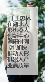 王忠林在湖北人形机器人创新中心调研时强调 加快推动人形机器人产业高质量发展 打造具有全国影响力的研发创新基地