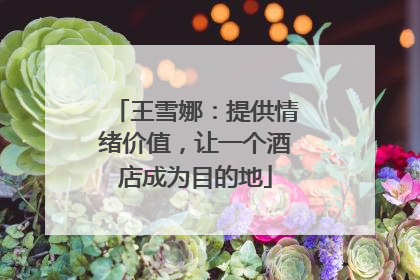王雪娜：提供情绪价值，让一个酒店成为目的地