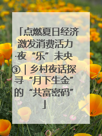 点燃夏日经济 激发消费活力·夜“乐”未央③｜乡村夜话探寻“月下生金”的“共富密码”