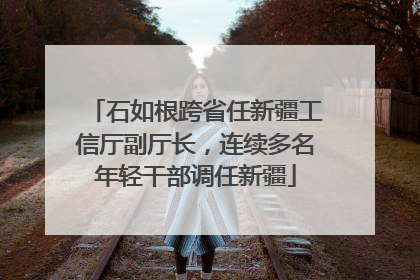 石如根跨省任新疆工信厅副厅长，连续多名年轻干部调任新疆