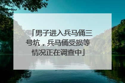 男子进入兵马俑三号坑，兵马俑受损等情况正在调查中