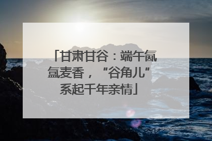 甘肃甘谷：端午氤氲麦香，“谷角儿”系起千年亲情