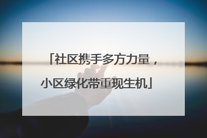 社区携手多方力量，小区绿化带重现生机