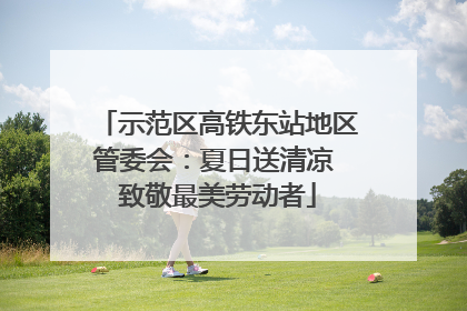 示范区高铁东站地区管委会：夏日送清凉 致敬最美劳动者