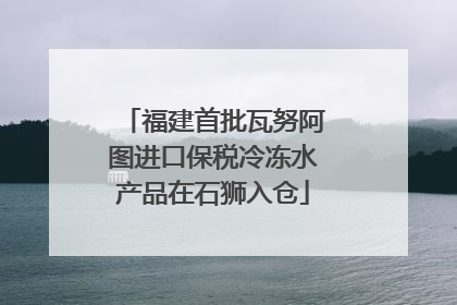 福建首批瓦努阿图进口保税冷冻水产品在石狮入仓