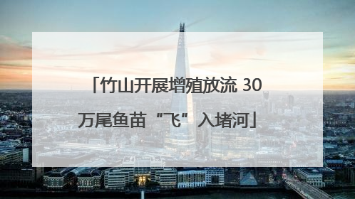 竹山开展增殖放流 30万尾鱼苗“飞”入堵河