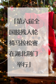 第六届全国肢残人轮椅马拉松赛在湖北荆门举行