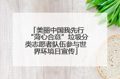 美丽中国我先行 “菏心合意”垃圾分类志愿者队伍参与世界环境日宣传