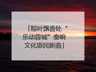 粽叶飘香处“乐动蓉城”奏响文化惠民新曲
