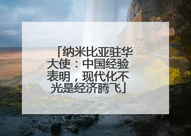 纳米比亚驻华大使：中国经验表明，现代化不光是经济腾飞