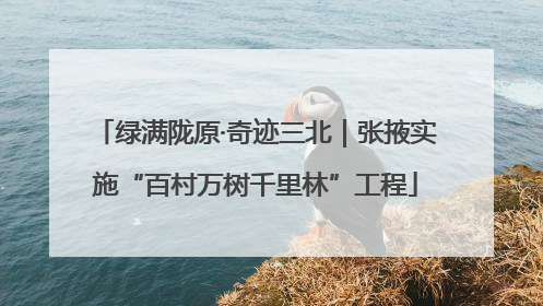 绿满陇原·奇迹三北｜张掖实施“百村万树千里林”工程