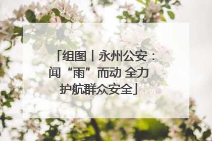 组图丨永州公安：闻“雨”而动 全力护航群众安全
