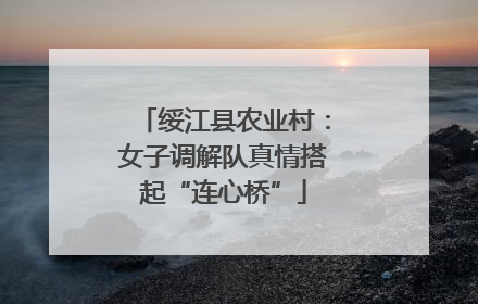 绥江县农业村：女子调解队真情搭起“连心桥”