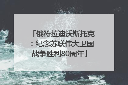 俄符拉迪沃斯托克：纪念苏联伟大卫国战争胜利80周年