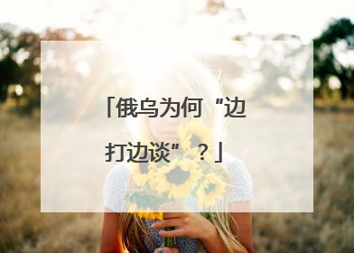 俄乌为何“边打边谈”？
