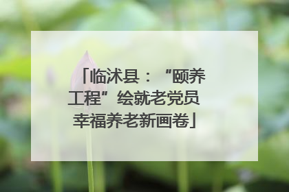 临沭县：“颐养工程”绘就老党员幸福养老新画卷