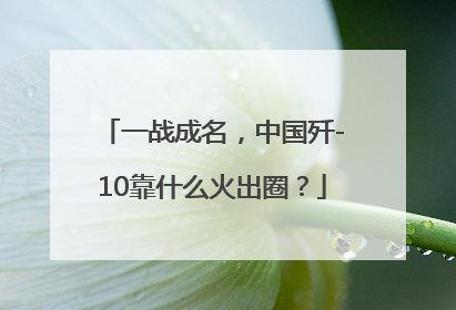 一战成名，中国歼-10靠什么火出圈？