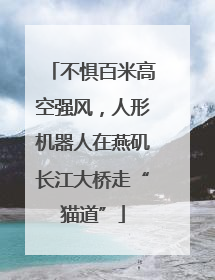 不惧百米高空强风，人形机器人在燕矶长江大桥走“猫道”