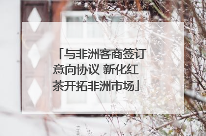 与非洲客商签订意向协议 新化红茶开拓非洲市场