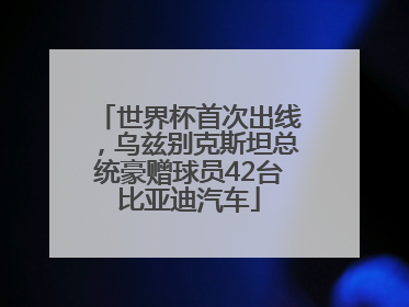 世界杯首次出线，乌兹别克斯坦总统豪赠球员42台比亚迪汽车