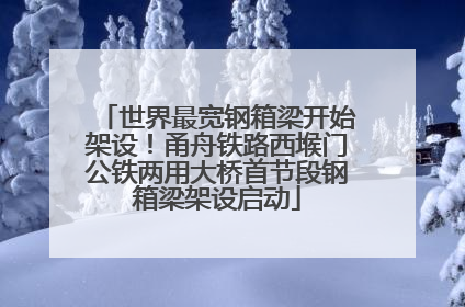世界最宽钢箱梁开始架设！甬舟铁路西堠门公铁两用大桥首节段钢箱梁架设启动