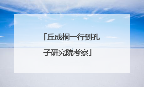 丘成桐一行到孔子研究院考察