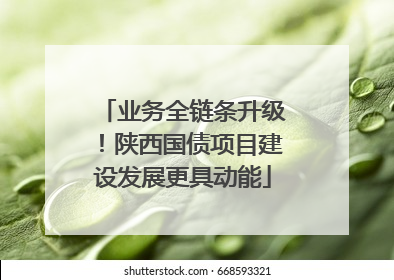 业务全链条升级！陕西国债项目建设发展更具动能
