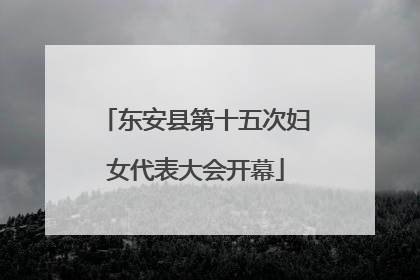 东安县第十五次妇女代表大会开幕