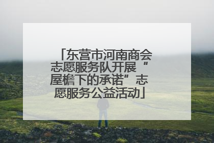 东营市河南商会志愿服务队开展“屋檐下的承诺”志愿服务公益活动