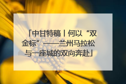 中甘特稿丨何以“双金标”——兰州马拉松与一座城的双向奔赴