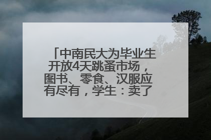 中南民大为毕业生开放4天跳蚤市场，图书、零食、汉服应有尽有，学生：卖了几十个手串
