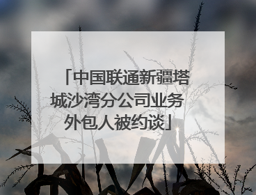 中国联通新疆塔城沙湾分公司业务外包人被约谈