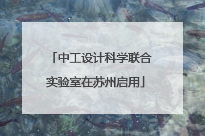 中工设计科学联合实验室在苏州启用