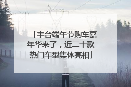 丰台端午节购车嘉年华来了，近二十款热门车型集体亮相