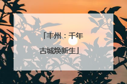 丰州：千年古城焕新生