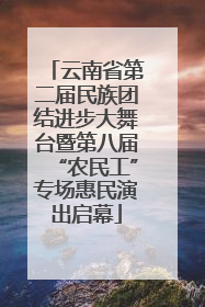 云南省第二届民族团结进步大舞台暨第八届“农民工”专场惠民演出启幕