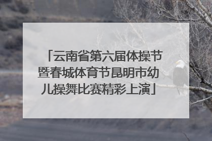 云南省第六届体操节暨春城体育节昆明市幼儿操舞比赛精彩上演