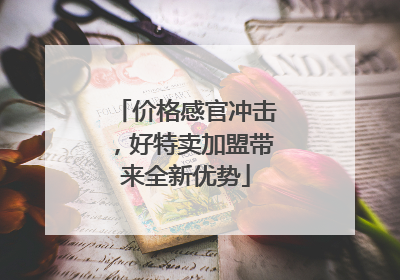 价格感官冲击，好特卖加盟带来全新优势