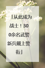 从此成为战士！300余名武警新兵戴上警衔