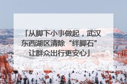从脚下小事做起，武汉东西湖区清除“绊脚石”让群众出行更安心